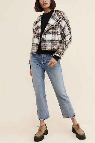 Greylin Lawrence Plaid Cropped Jacket