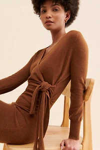 Avantlook Wrap Front Mini Dress