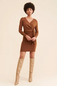 Avantlook Wrap Front Mini Dress