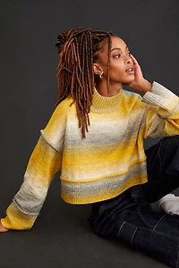Tie-Dye Turtleneck Sweater