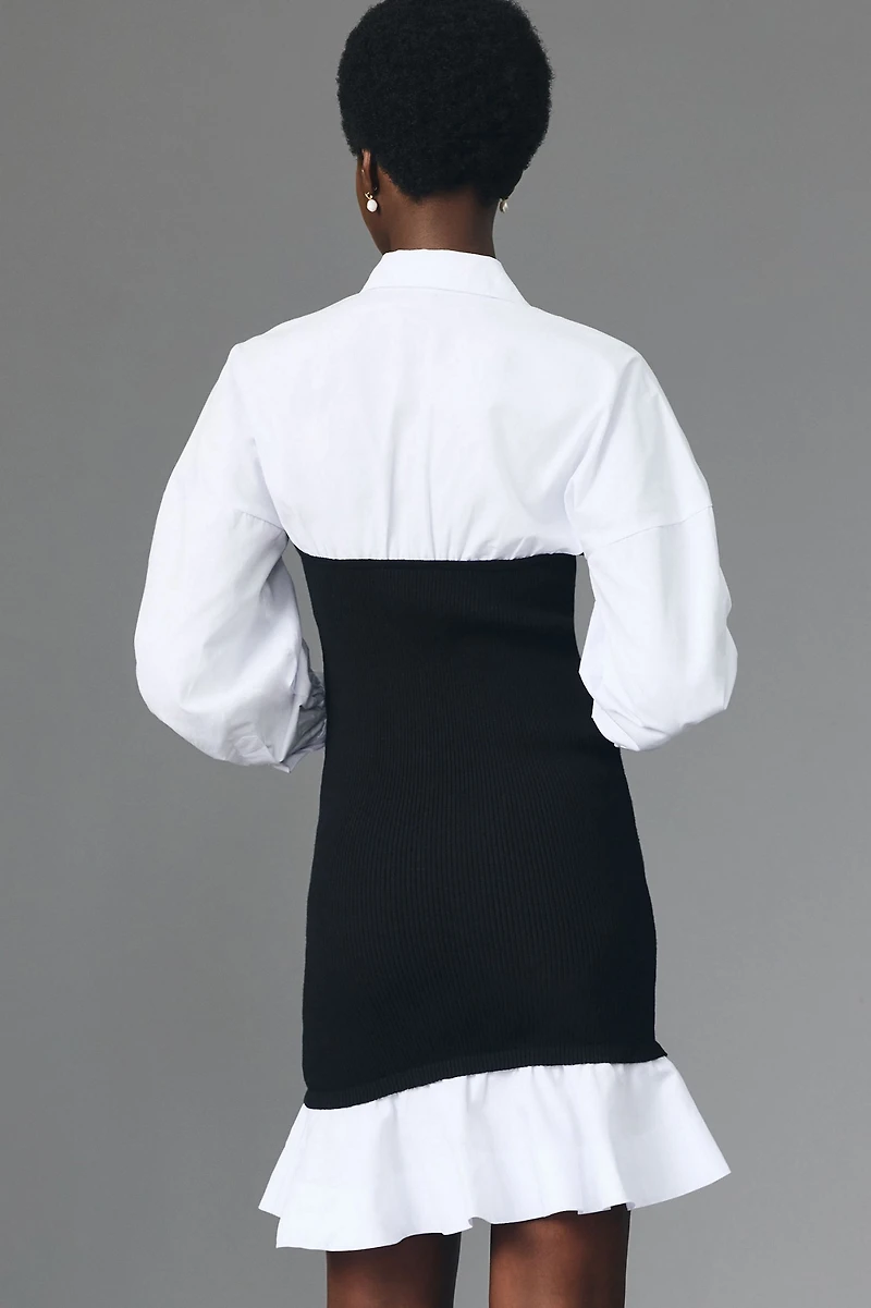 Twofer Collared Mini Dress