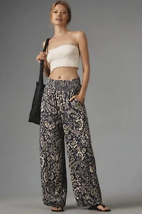 Maeve Printed Wide-Leg Pants