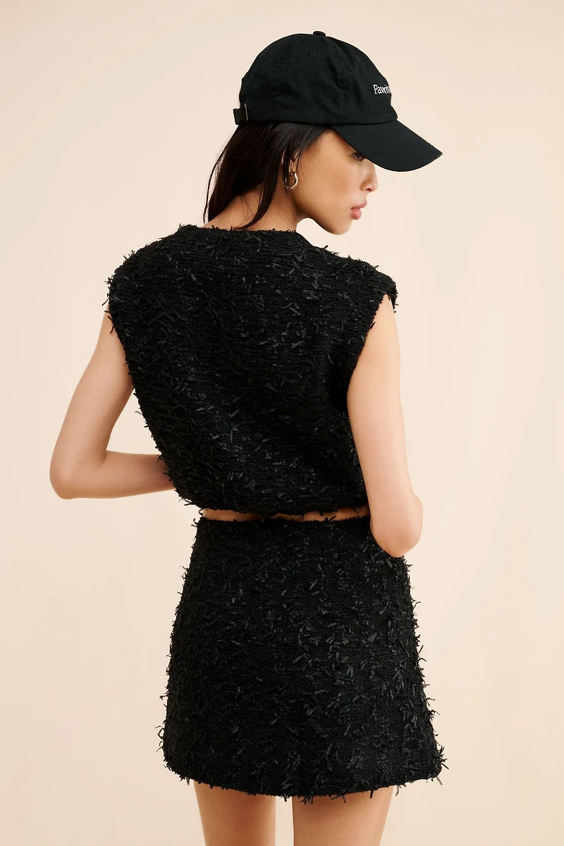 ASTR the Label Pedrine Wool Blend Mini Skirt