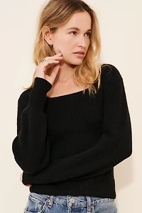 Madewell Leyton Wool Blend Square-Neck Sweater