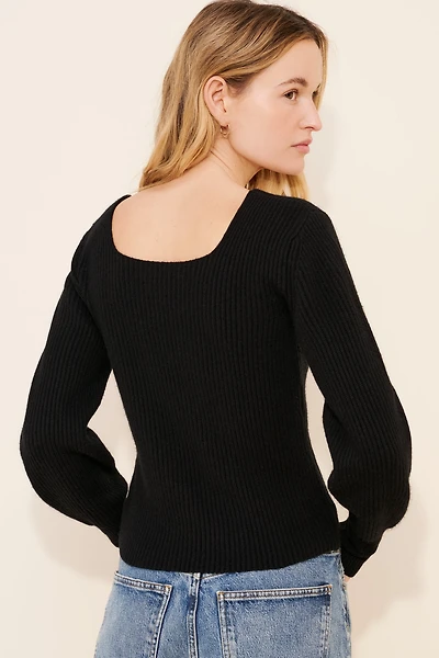 Madewell Leyton Wool Blend Square-Neck Sweater