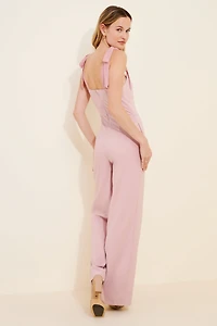 Adelyn Rae Gia Ribbon Strap Jumpsuit