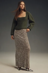 Maeve Square-Neck Wide-Sleeve Sweater