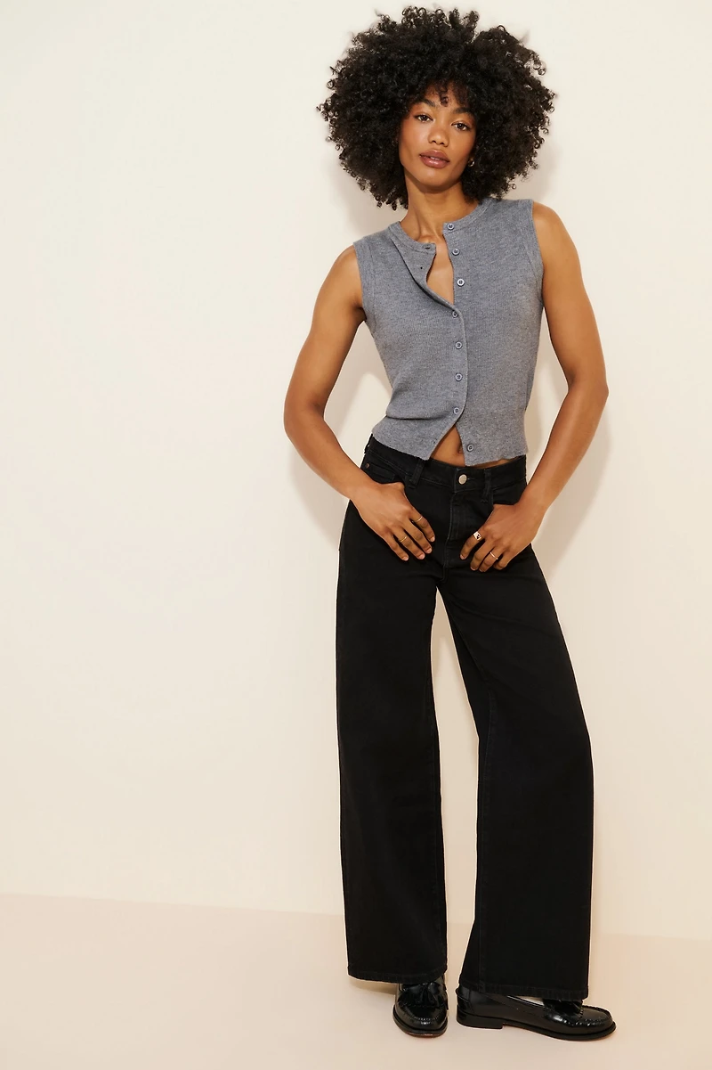 Warp + Weft Nce High-Rise Wide Leg Jeans