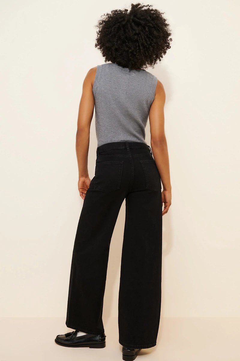 Warp + Weft Nce High-Rise Wide Leg Jeans