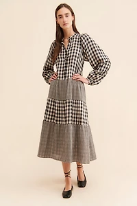 Little Lies Contrast Gingham Dress