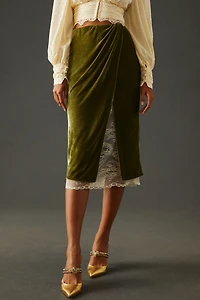 Velvet Pencil Skirt