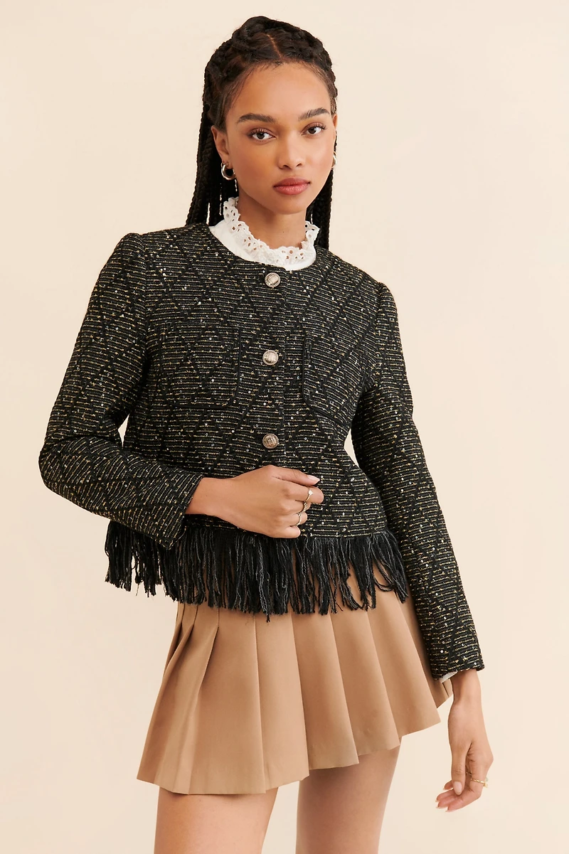 See U Soon Tweed Sequin Jacket