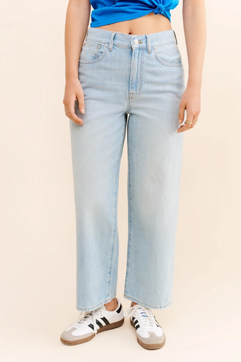 Madewell The Perfect Vintage Wide Leg Crop Jeans