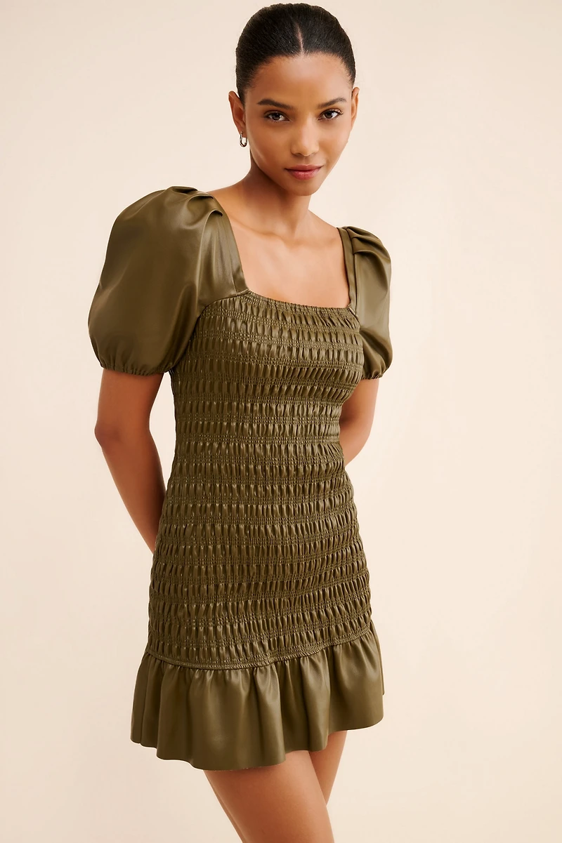 Saylor Ida Vegan Leather Mini Dress