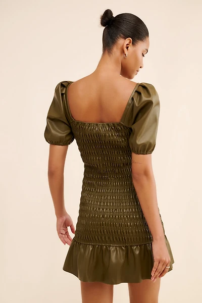 Saylor Ida Vegan Leather Mini Dress