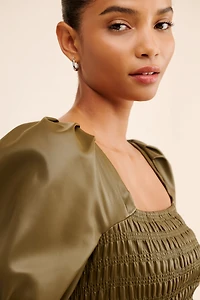 Saylor Ida Vegan Leather Mini Dress