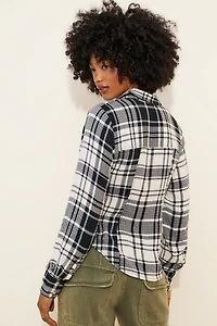Pilcro Ruched Collared Blouse