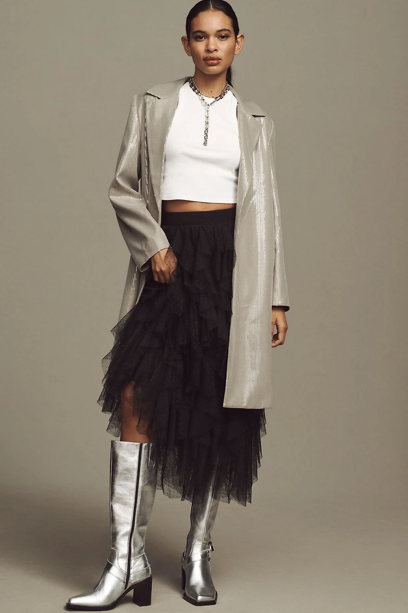 Mare Sequin Longline Jacket