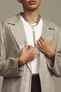Mare Sequin Longline Jacket