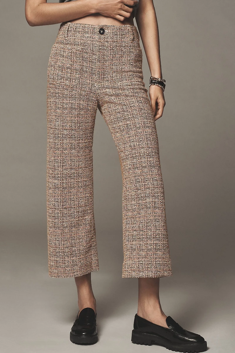 Colette Crop Wide Tweed Pants