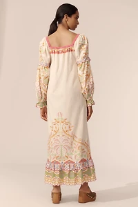 FARM Rio Printed Linen Blend Dress