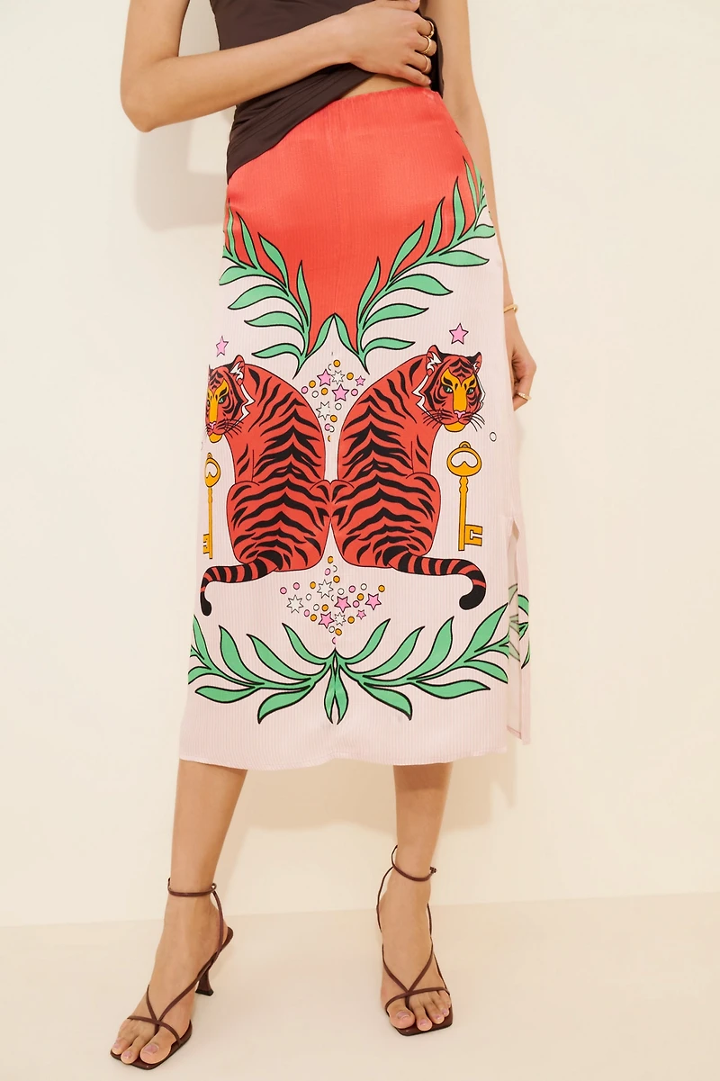 Bl-nk Lania Slip Midi Skirt