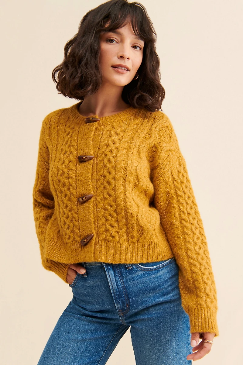 RD Style Toggle Knit Cardigan
