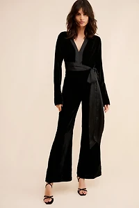 Samant Chauhan Long Sleeve Wrap V-Neck Jumpsuit