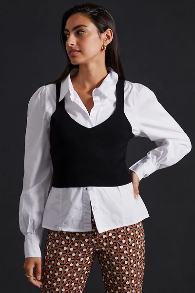 Maeve Mixed Media Layered Top
