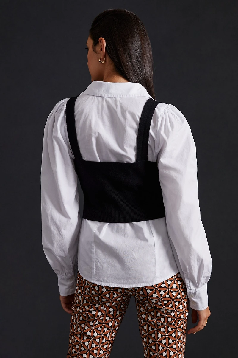 Maeve Mixed Media Layered Top