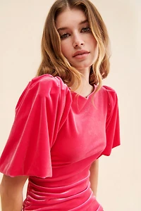 Scotch & Soda Velvet Balloon Sleeve Dress