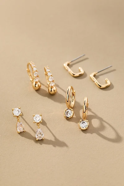 Crystal Medley Earrings, Set of 4