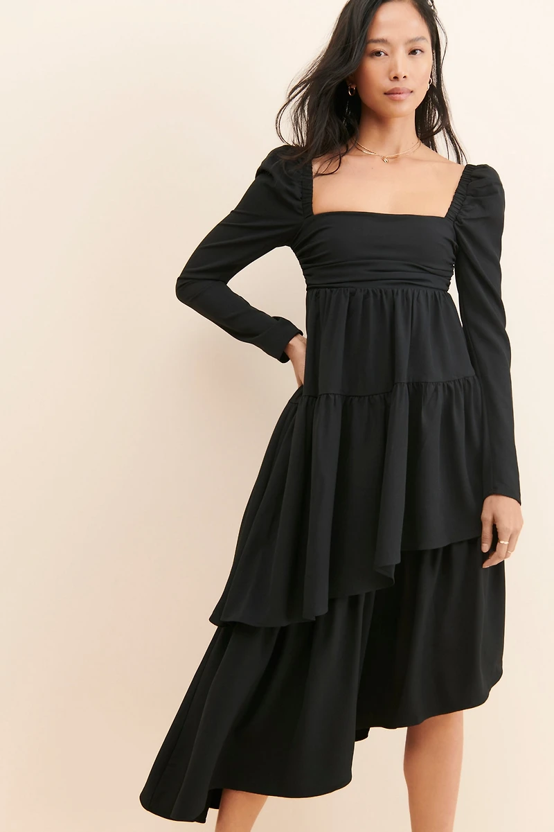 WeWoreWhat Puff-Sleeve Asymmetrical Dress