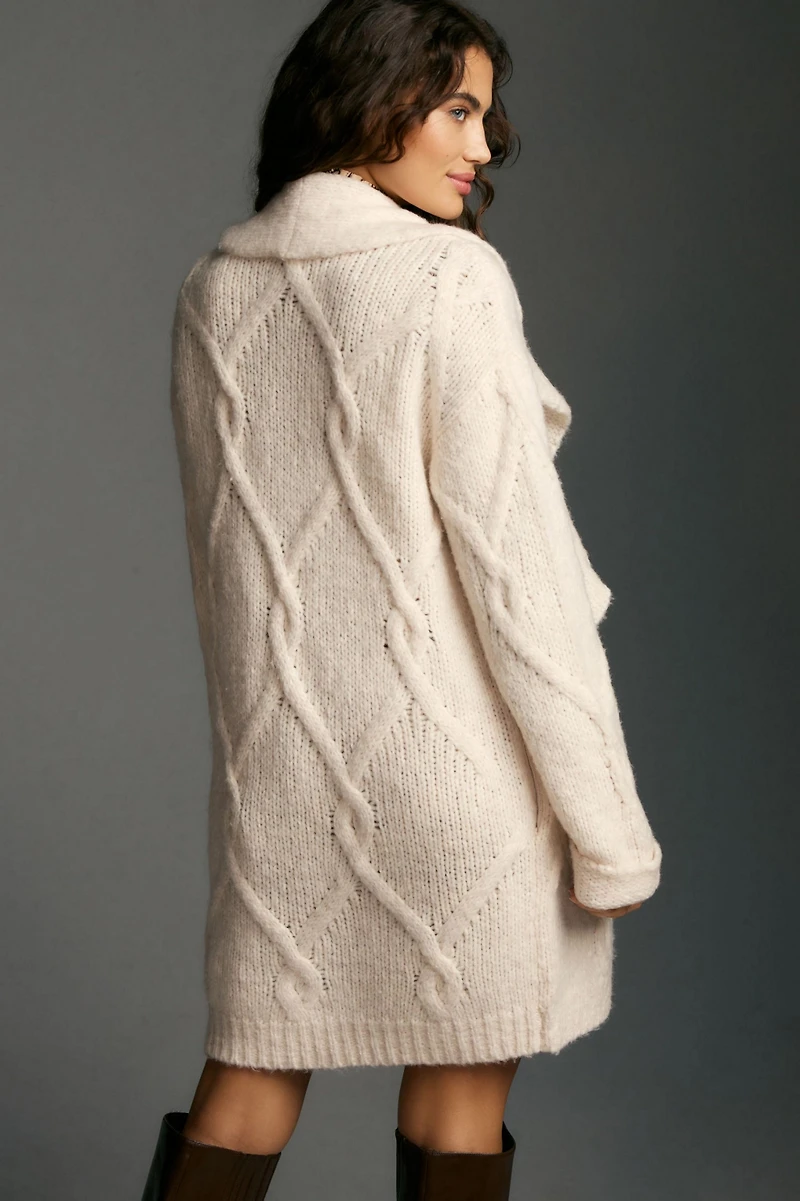 Ruffled Cardigan Sweater