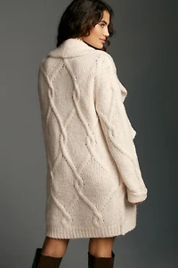 Ruffled Cardigan Sweater