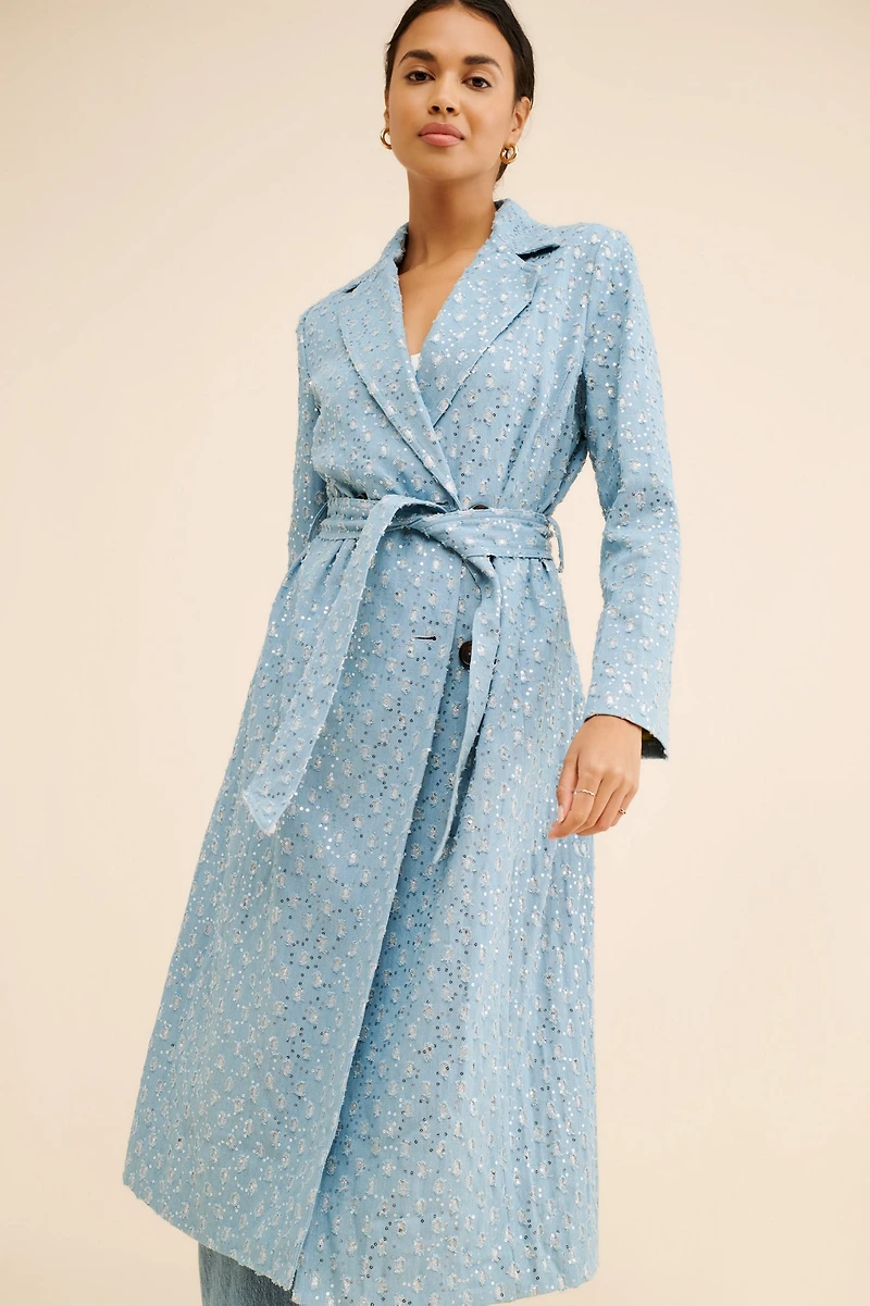 Never Fully Dressed Denim Harper Trench Coat