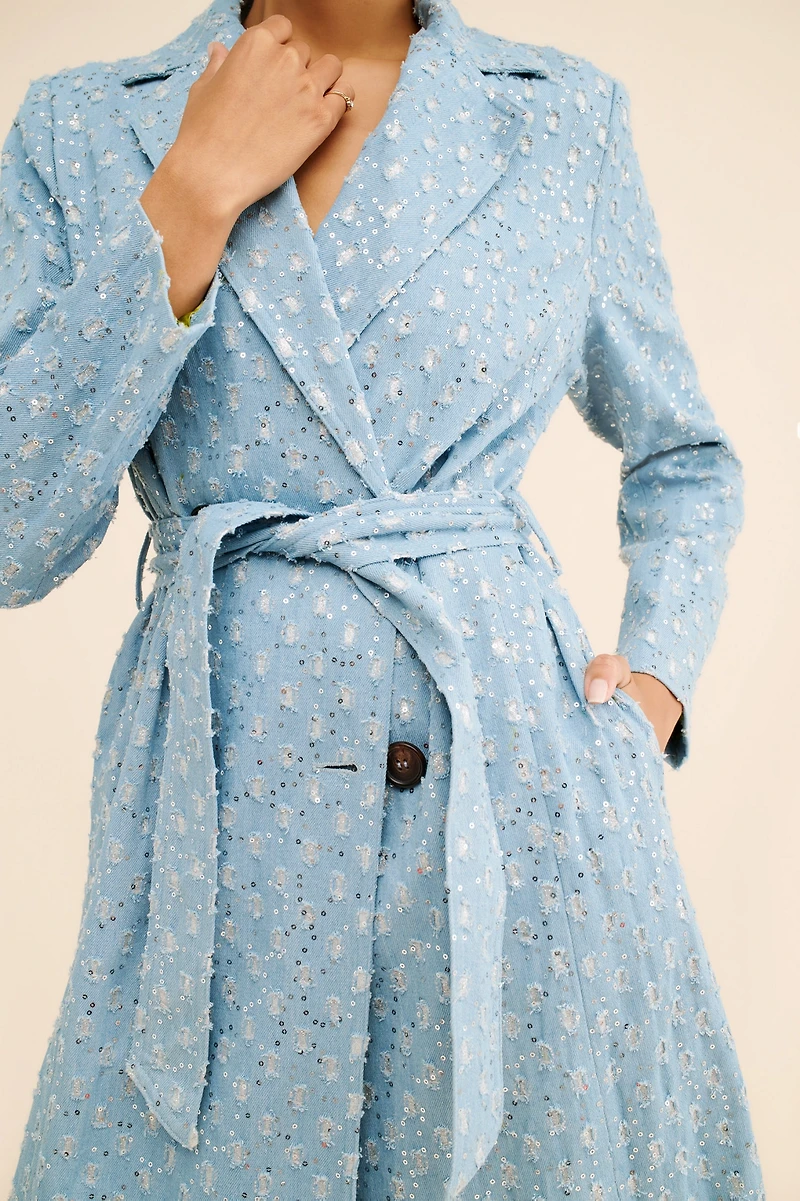 Never Fully Dressed Denim Harper Trench Coat