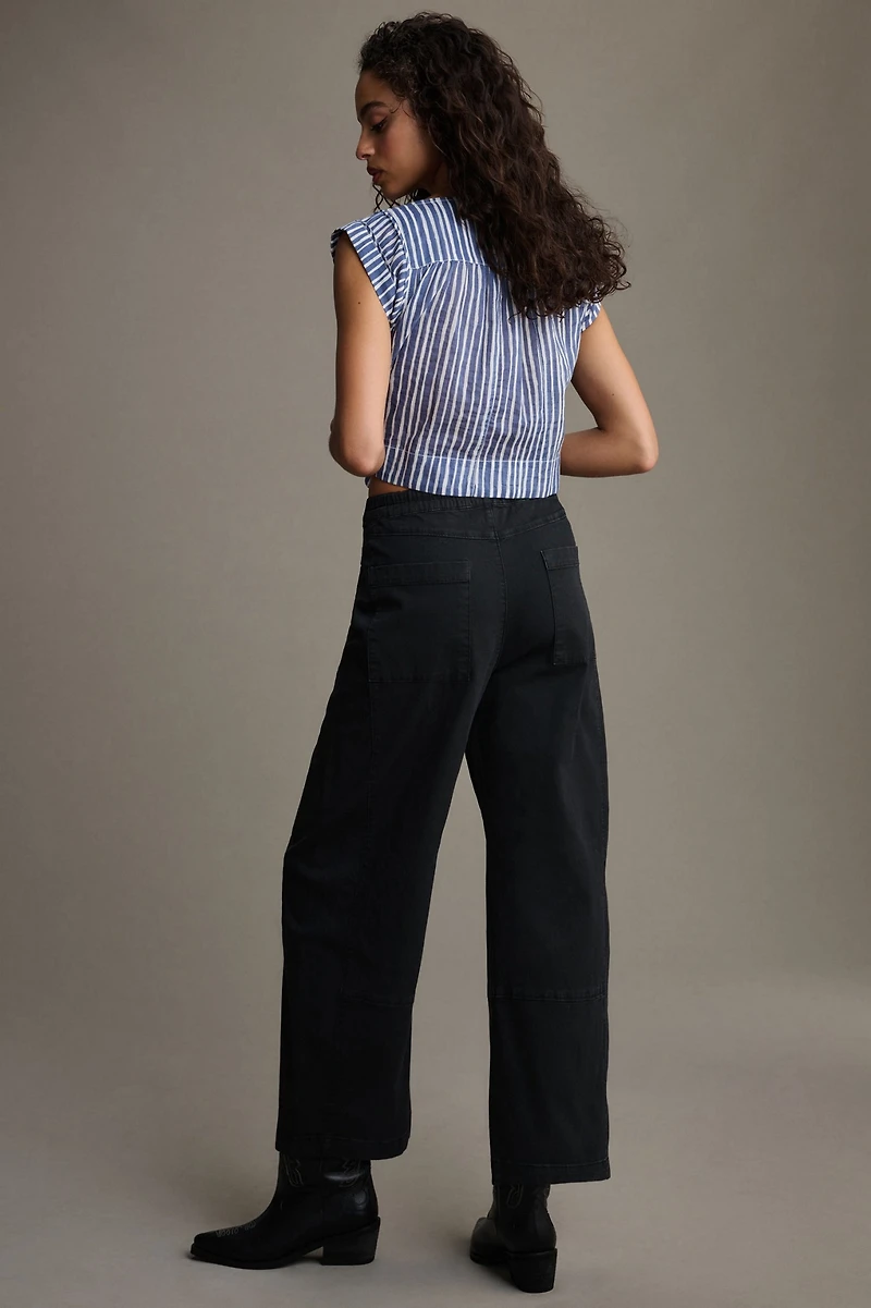 Pilcro The Izzie Relaxed Pull-On Barrel Pants