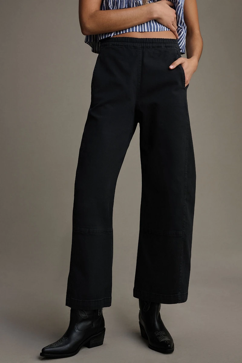 Pilcro The Izzie Relaxed Pull-On Barrel Pants