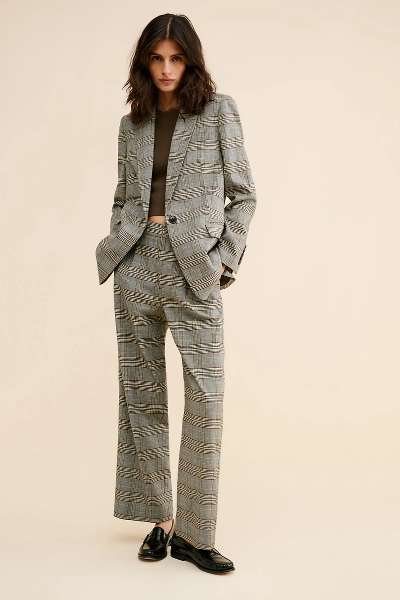Madewell Margot Wool Blend Slouchy Straight Trousers