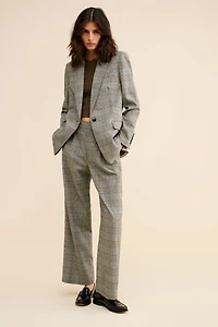 Madewell Margot Wool Blend Slouchy Straight Trousers