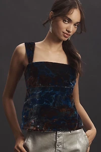 Pilcro Velvet Flyaway Top