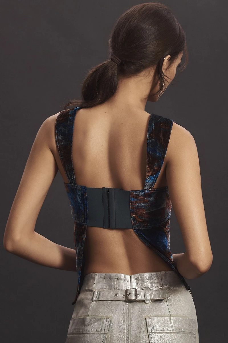 Pilcro Velvet Flyaway Top