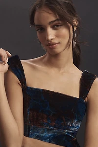 Pilcro Velvet Flyaway Top