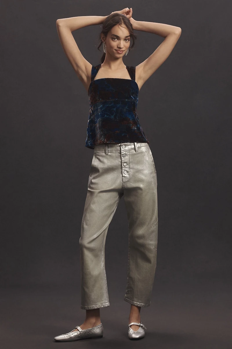 Pilcro Velvet Flyaway Top