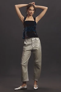 Pilcro Velvet Flyaway Top