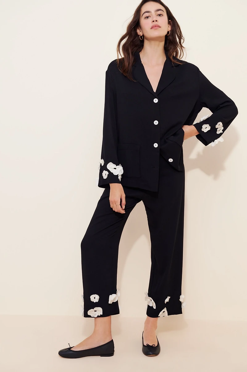 Sleeper Bloom Silk Blend Pajama Pants