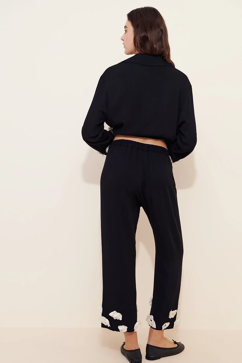 Sleeper Bloom Silk Blend Pajama Pants
