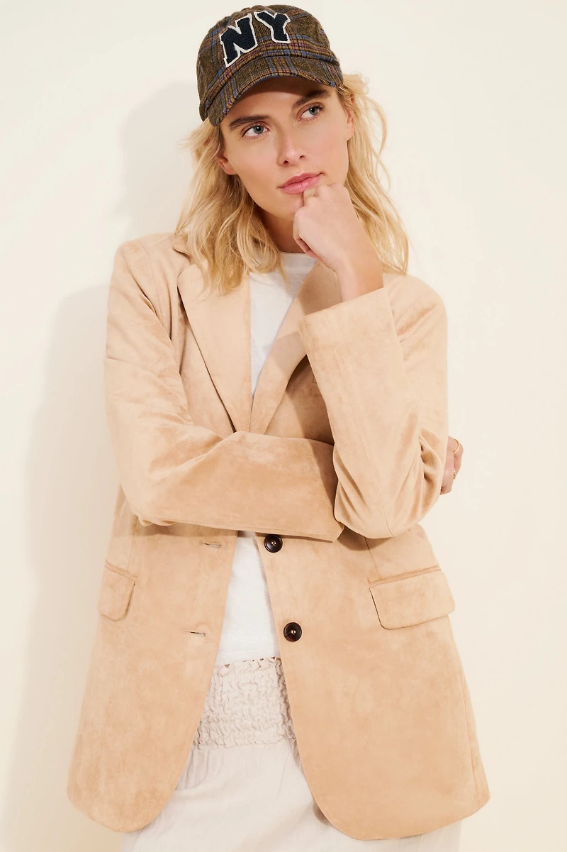 Dolan Faux-Suede Boyfriend Blazer