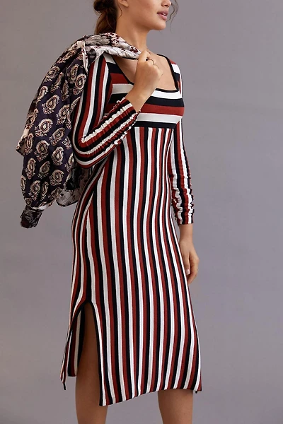 Maeve Striped Sweater Midi Dress